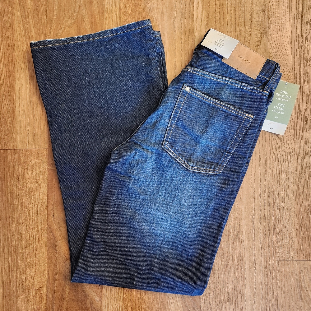 NWT H&M Blue Wide Leg Jeans